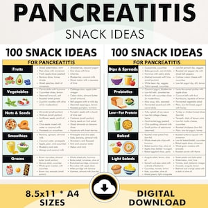 Ideias de Lanches para Pancreatite, Lista de Lanches para Pancreatite, PDF para Imprimir, Lanches com Baixo Teor de Gordura para uma Dieta Saudável para Pancreatite, Plano de Refeições Fácil