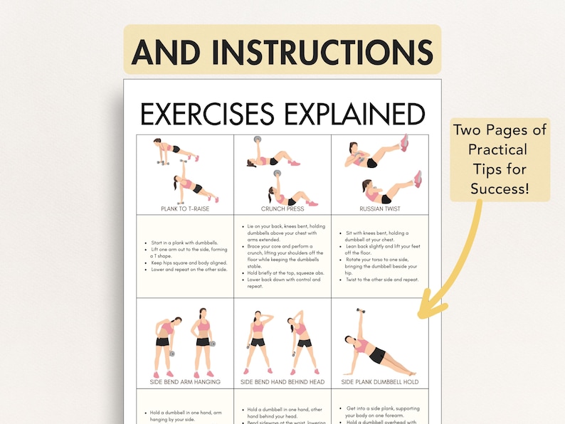 Core Strengthening Exercises, Ab Training With Weights, Printable ...
