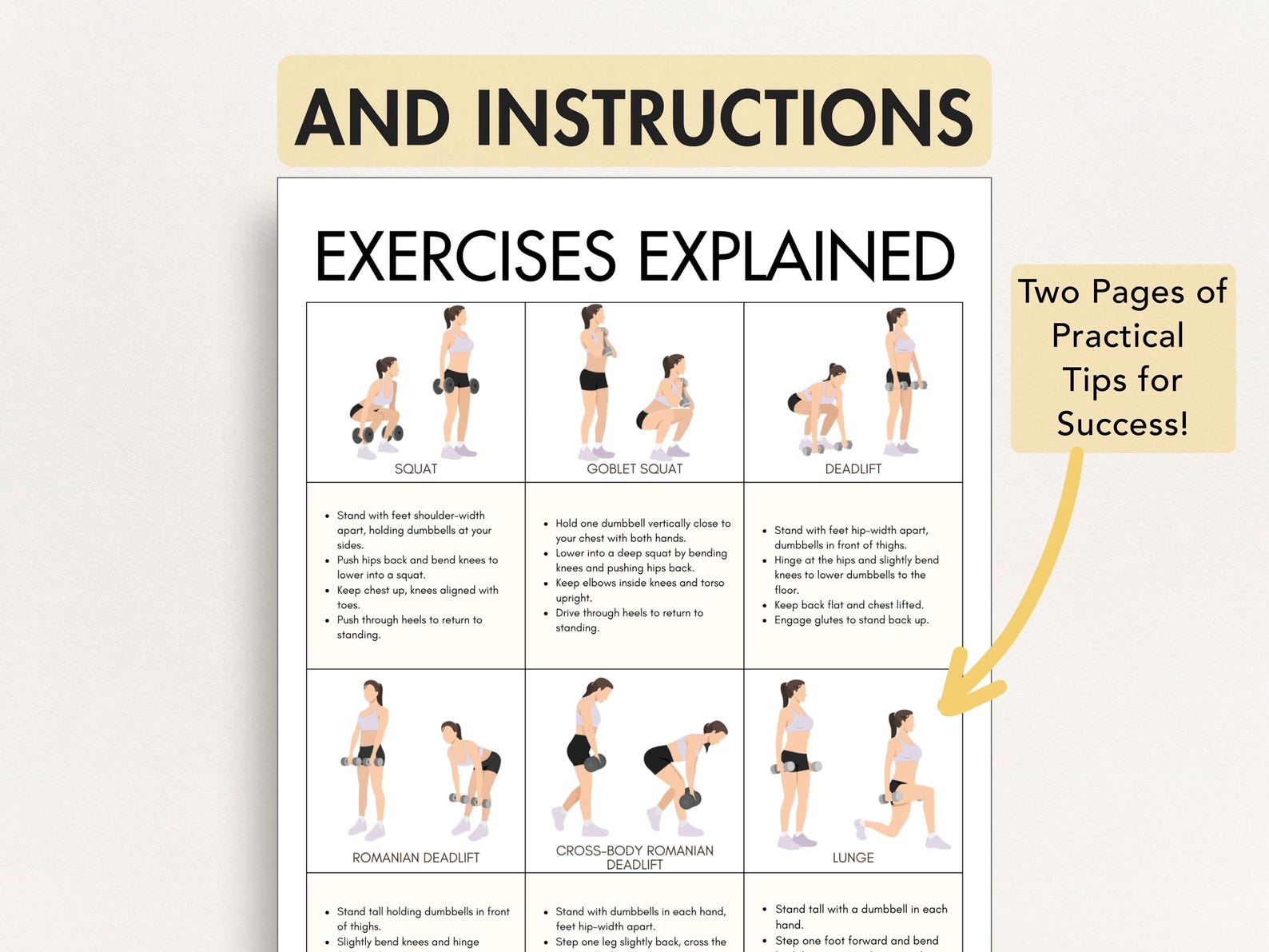 Dumbbell Workout for Lower Body, Dumbbell Exercises for Legs, Glutes ...