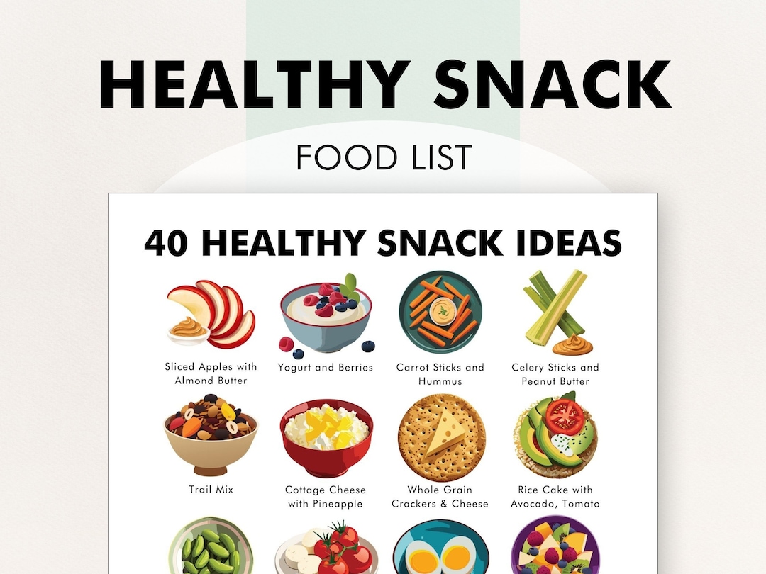 Healthy Snack Ideas, Easy to Prep Snacks, Snack Recipes - PDF to