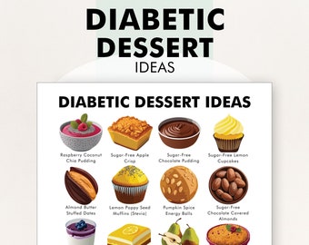 Diabetic Dessert Ideas, Diabetes Desserts to Eat, Diabetic Snack Food List, Diabetes Meal Plan Ideas - PDF - Easy Sugar Free Desserts