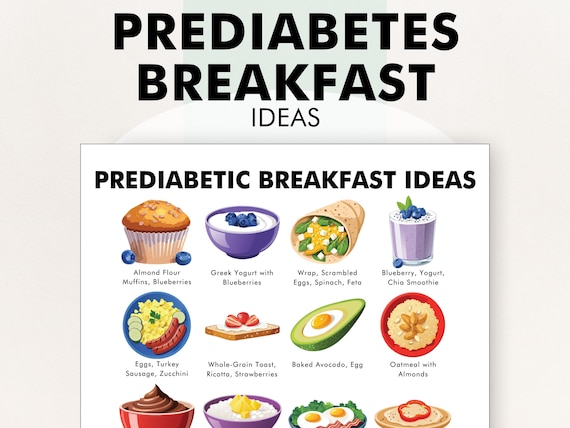 Prediabetes Breakfast Ideas, Prediabetic Breakfast Ideas, Printable PDF, Helps You Plan a Healthy Breakfast for Prediabetes