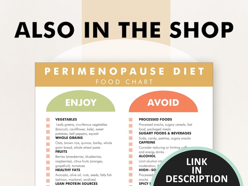 Perimenopause Diet Food List, Perimenopause Friendly Diet List, Foods