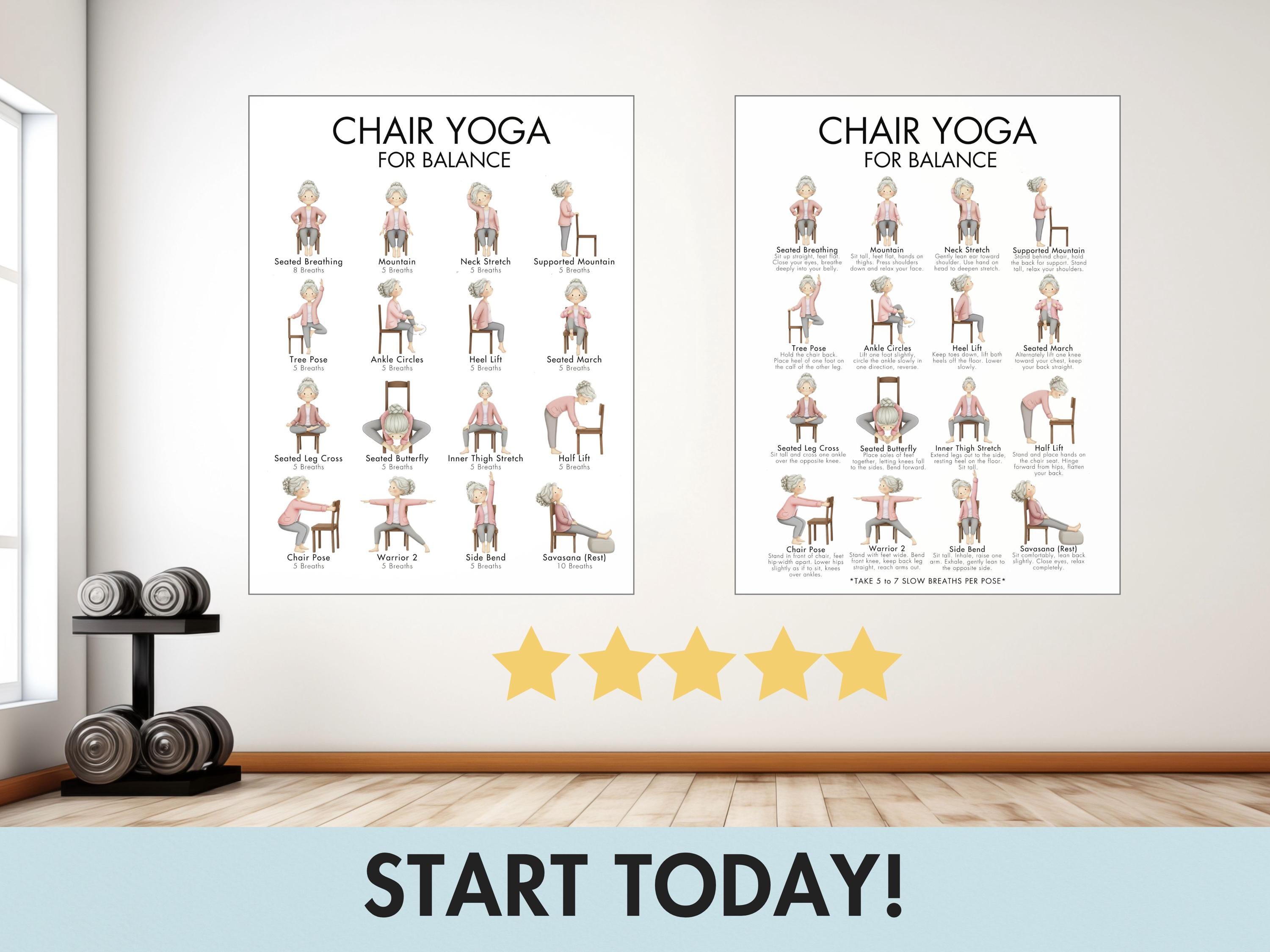 Balance Exercises for Elderly, Chair Yoga for Seniors, Seated Balance ...