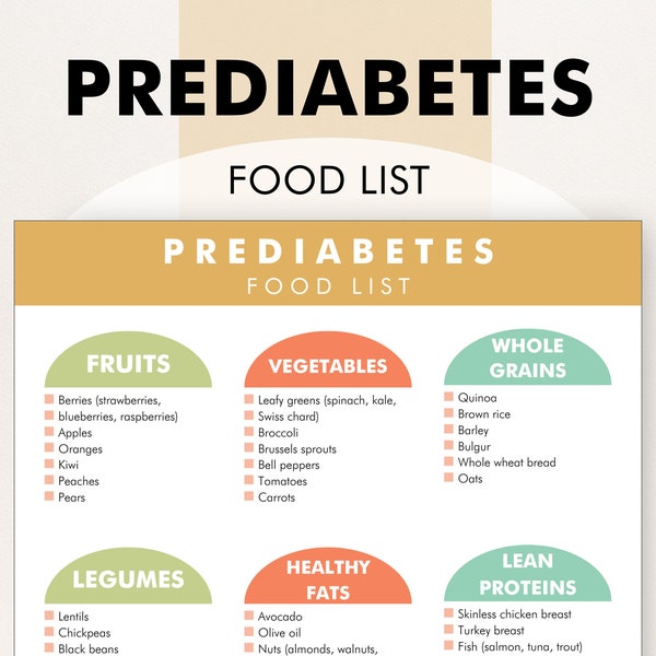 Diabetic Food List Printable - Etsy