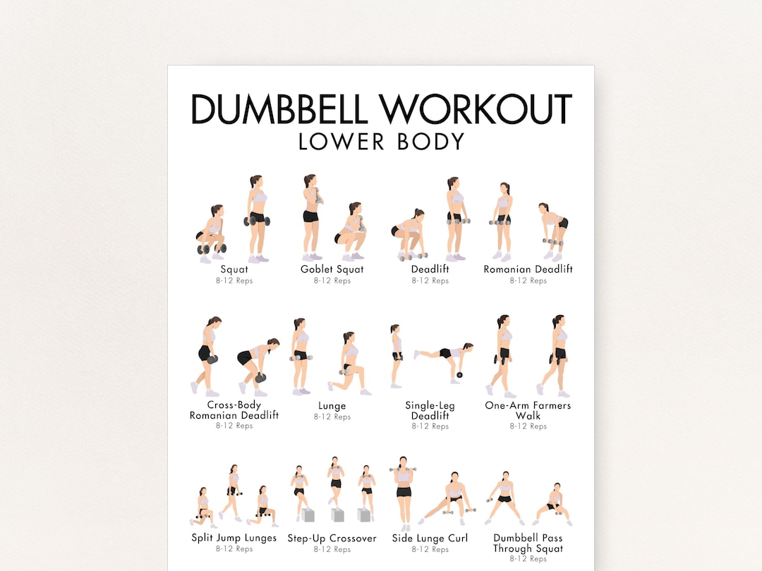 Dumbbell Workout for Lower Body, Dumbbell Exercises for Legs, Glutes ...