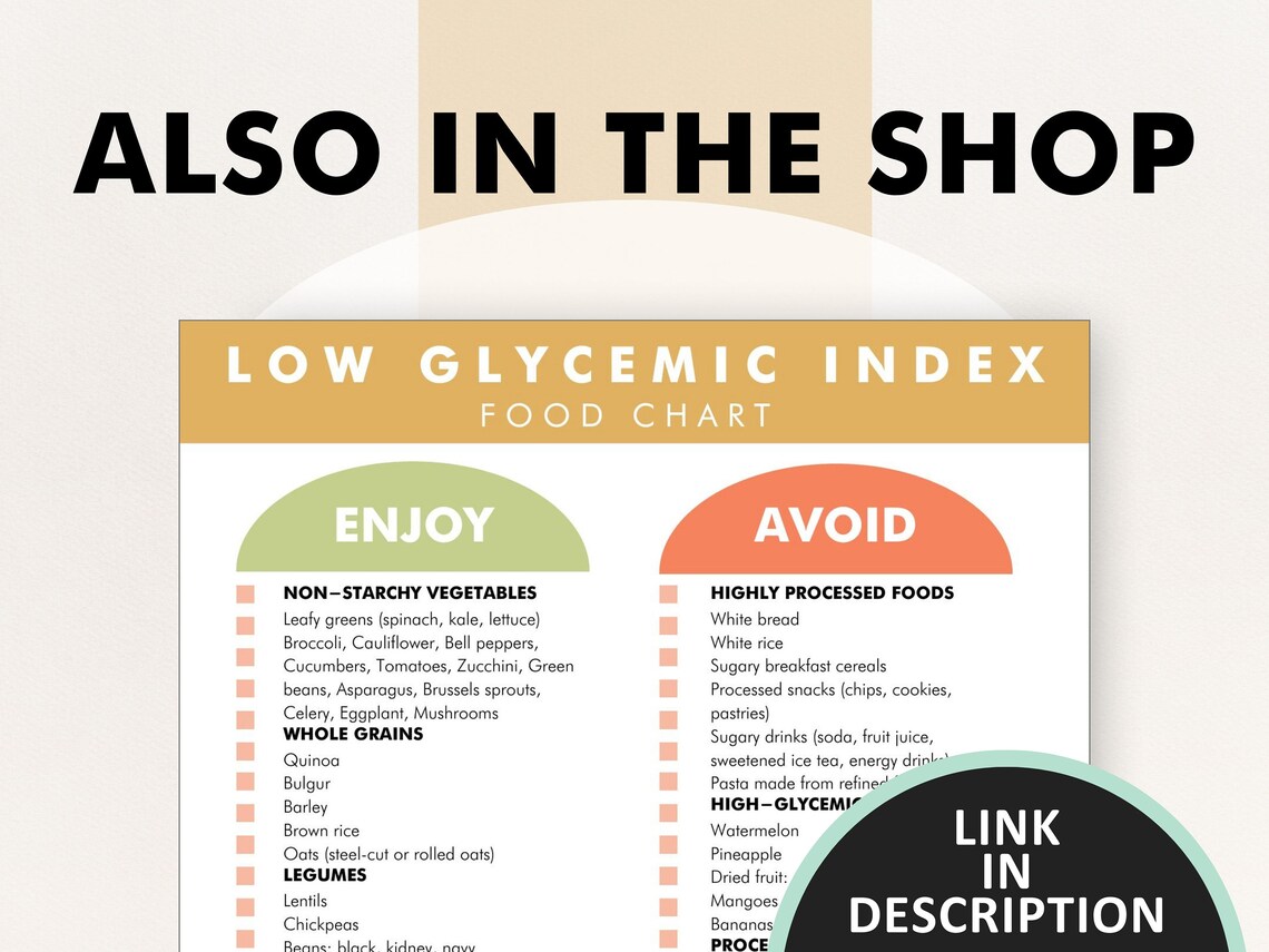 Low GI Food List, Glycemic Index Food Guide, Low GI Diet Plan PDF ...