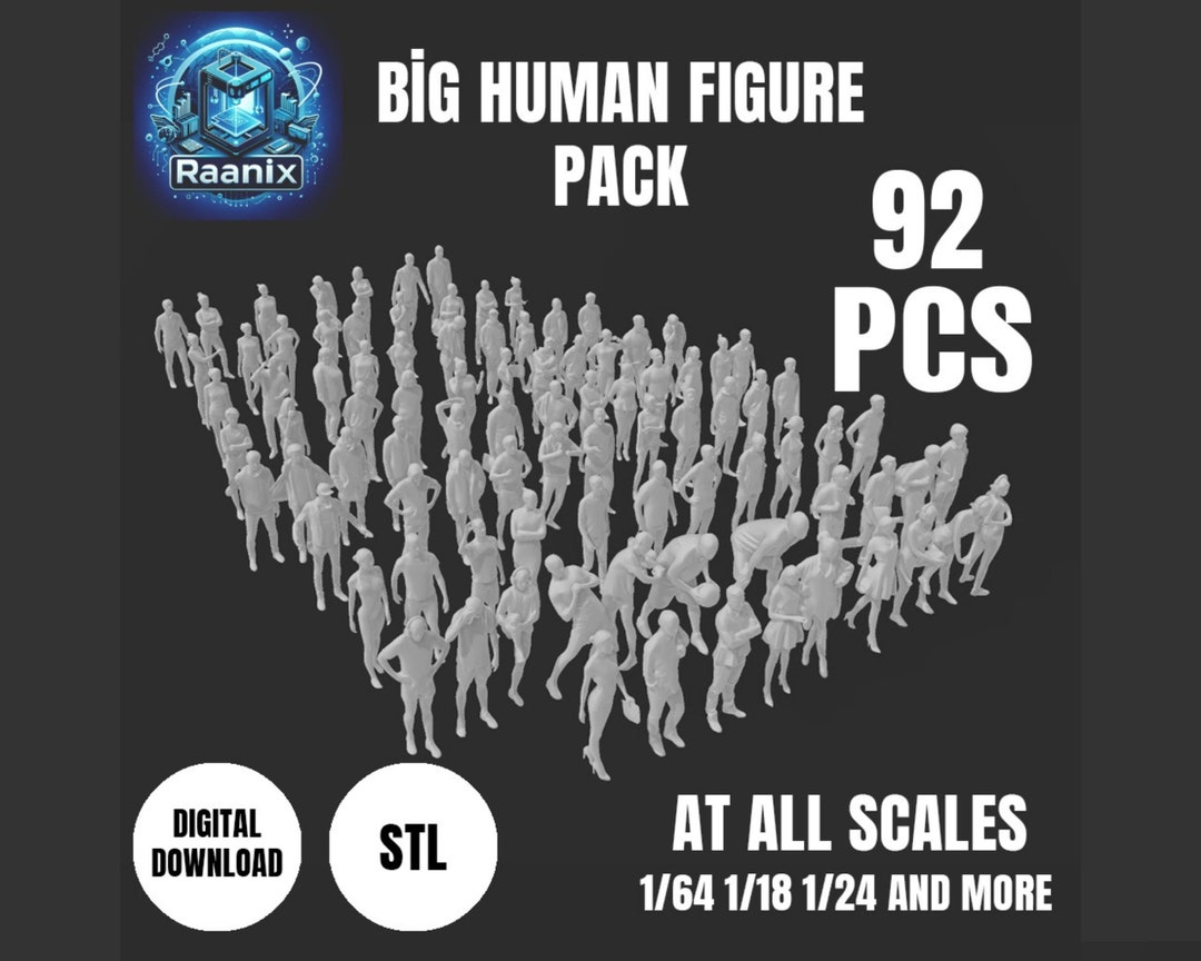 Big Human Figure Pack Human Man Woman figure - Etsy UK