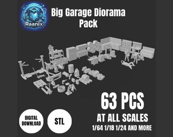 Big Garage Diorama Pack - Ultimate Mechanic STL Files