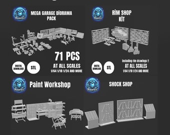 Mega Diorama Pack | Garage Diorama Pack | Diorama | Garage