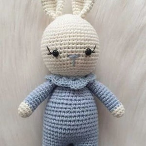 Cute Hand-Knitted Doll 22 cm Doll Handmade, Gift for Baby and Children, Amigurumi zdjęcie 2