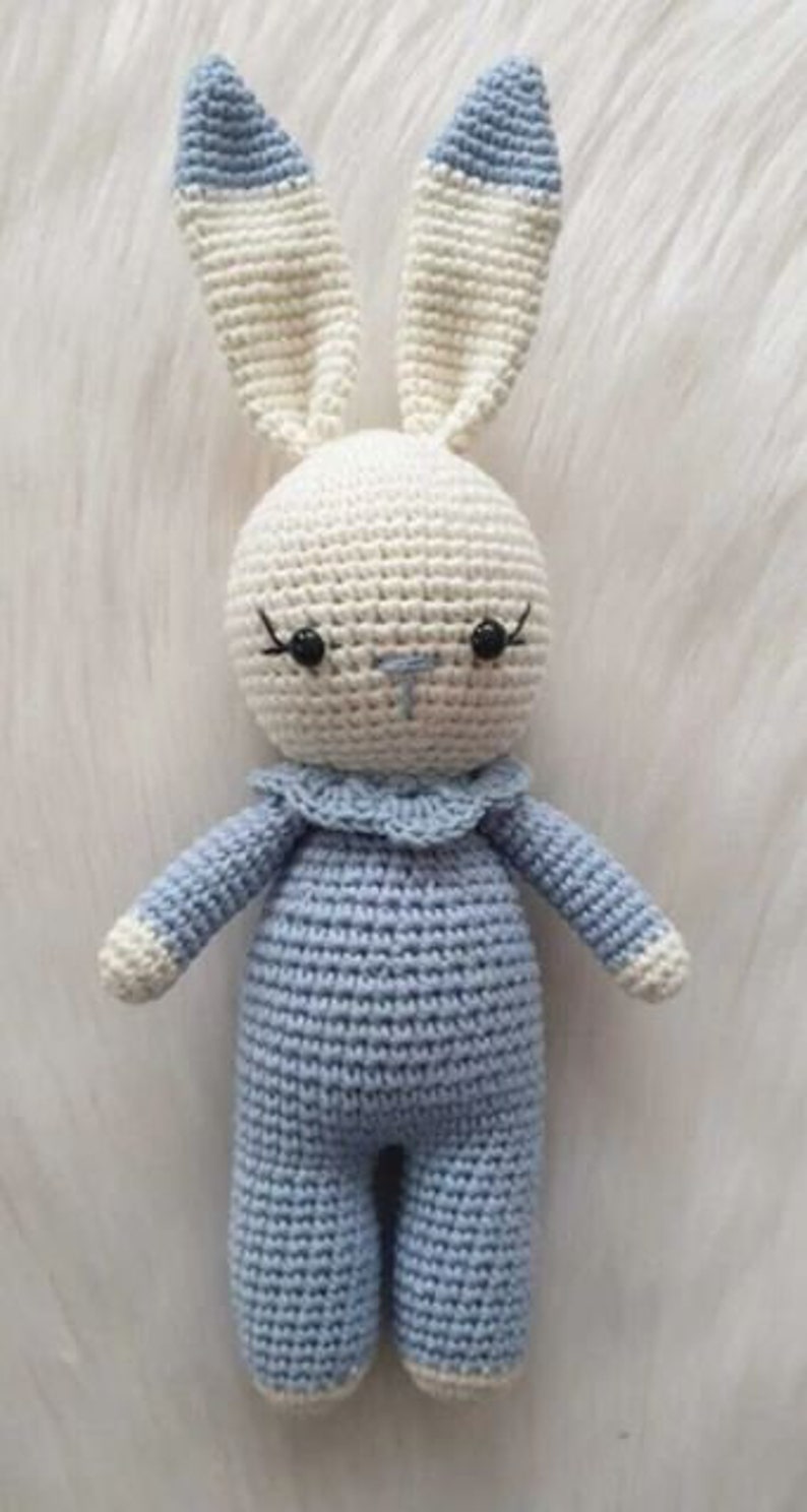 Cute Hand-Knitted Doll 22 cm Doll Handmade, Gift for Baby and Children, Amigurumi zdjęcie 2