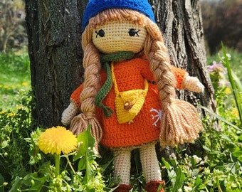 Cute Hand-Knitted Doll - 30 cm Doll Handmade, Gift for Baby and Children, Amigurumi