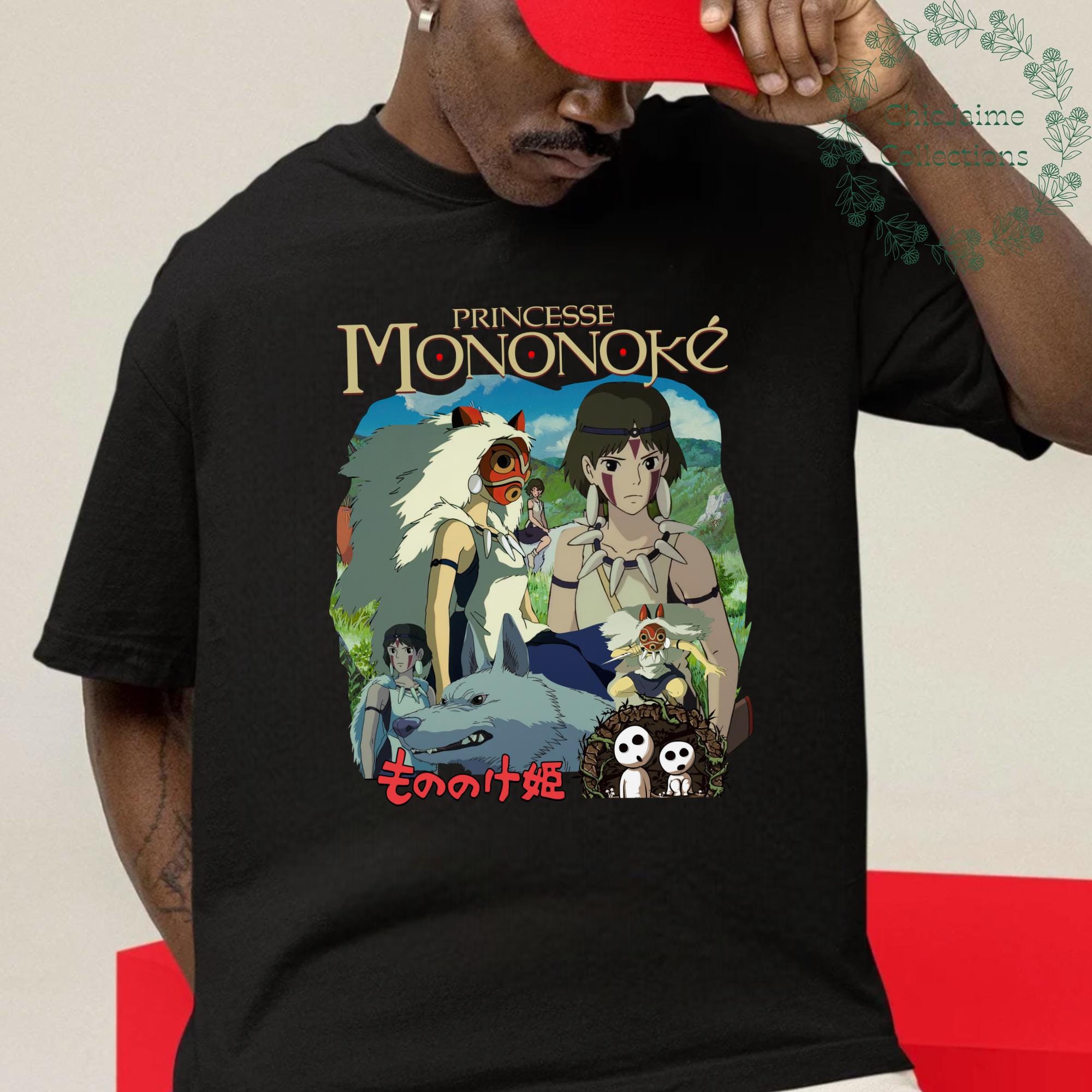 Princess Mononoke Anime T-shirt, Mononoke Hime Top, Studio