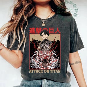 Angriff auf Titan Shirt, AOT Anime T-Shirt, Eren Yeager Grafik T-Shirt, Levi Ackerman Shirt, japanisches Manga T-Shirt, Otaku Geschenk
