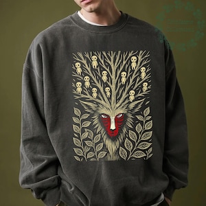 Camiseta de Kodama Tree Spirits, camiseta japonesa, camiseta de Mononoke Hime, Princesa Mononoke, sudadera de dibujos animados, Hayao Miyazaki, camiseta de Totoro