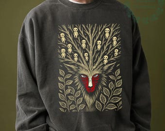 Kodama Tree Spirits T-Shirt, Japanese Tee, Mononoke Hime shirt, Princess Mononoke, Cartoon Sweatshirt, Hayao Miyazaki, Totoro Shirt
