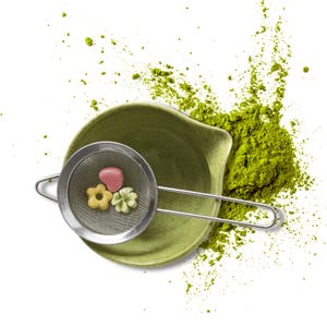 Keramisk Matcha-sikt – 3 miniformer, fint pulverfilter, japanska teverktyg