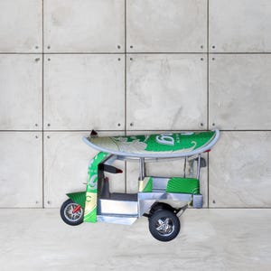 Tuk Tuk Model - Recycled Chang Beer Can - Thai Three-Wheel Taxi Souvenir - Eco-Friendly Gift - Unique Thailand Decor