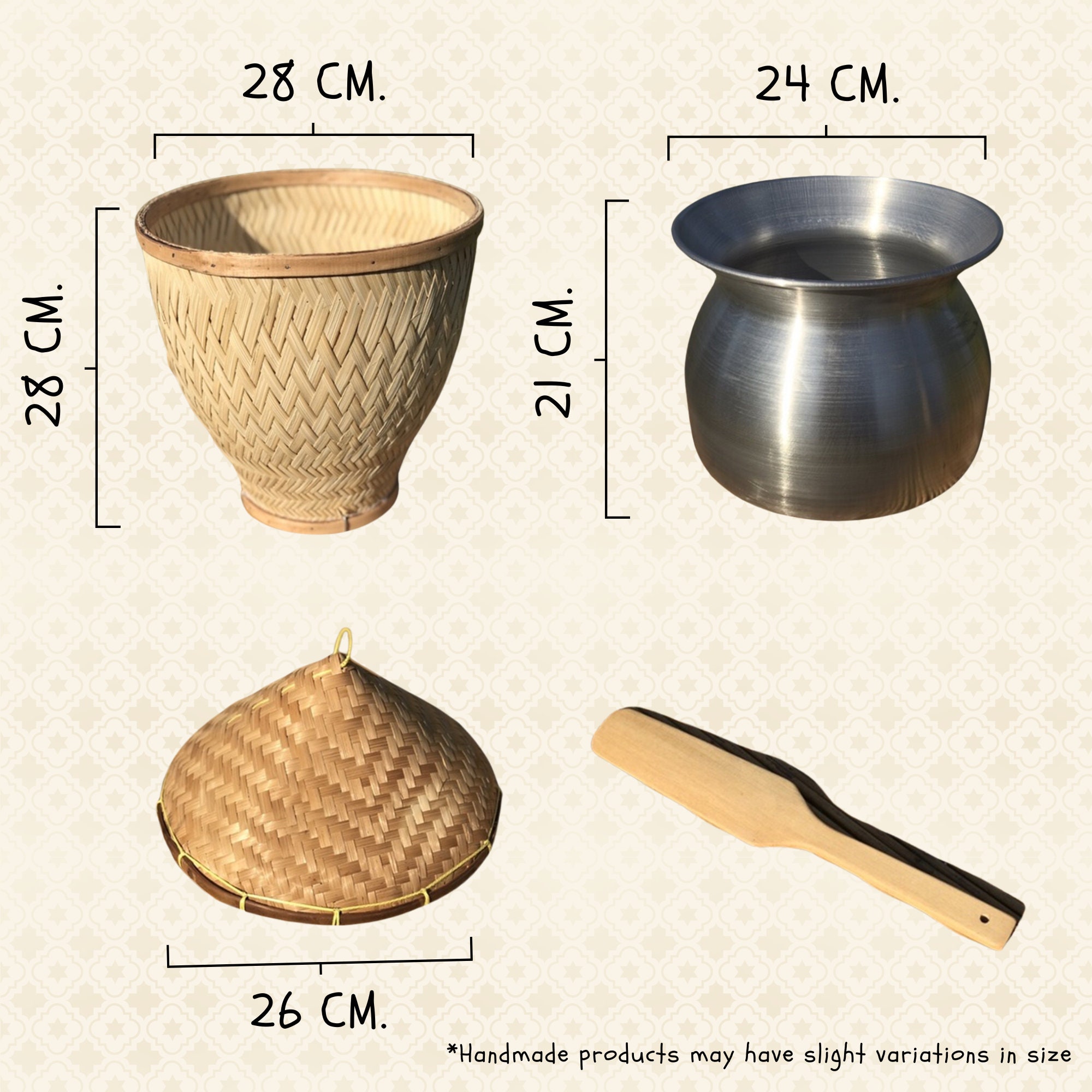 Sticky Rice Steaming Set Original Thai Kitchen for Thai Food. Aluminium ...