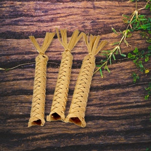 Traditionellt thailändskt vävt fingermassageverktyg - Vattenhyacinthantverk för lindring och smärtlindring av avtryckarfingret, miljövänlig, unik present