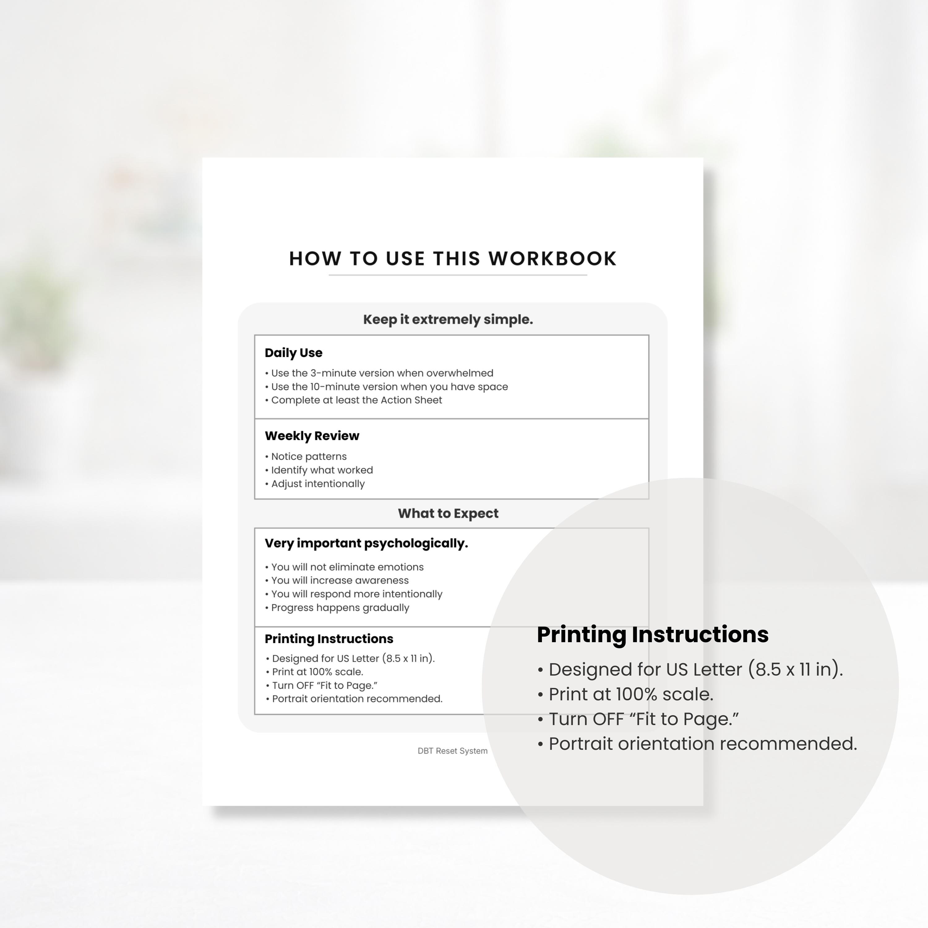 ADHD Emotional Regulation Workbook | 30 Day DBT Reset - Etsy Canada