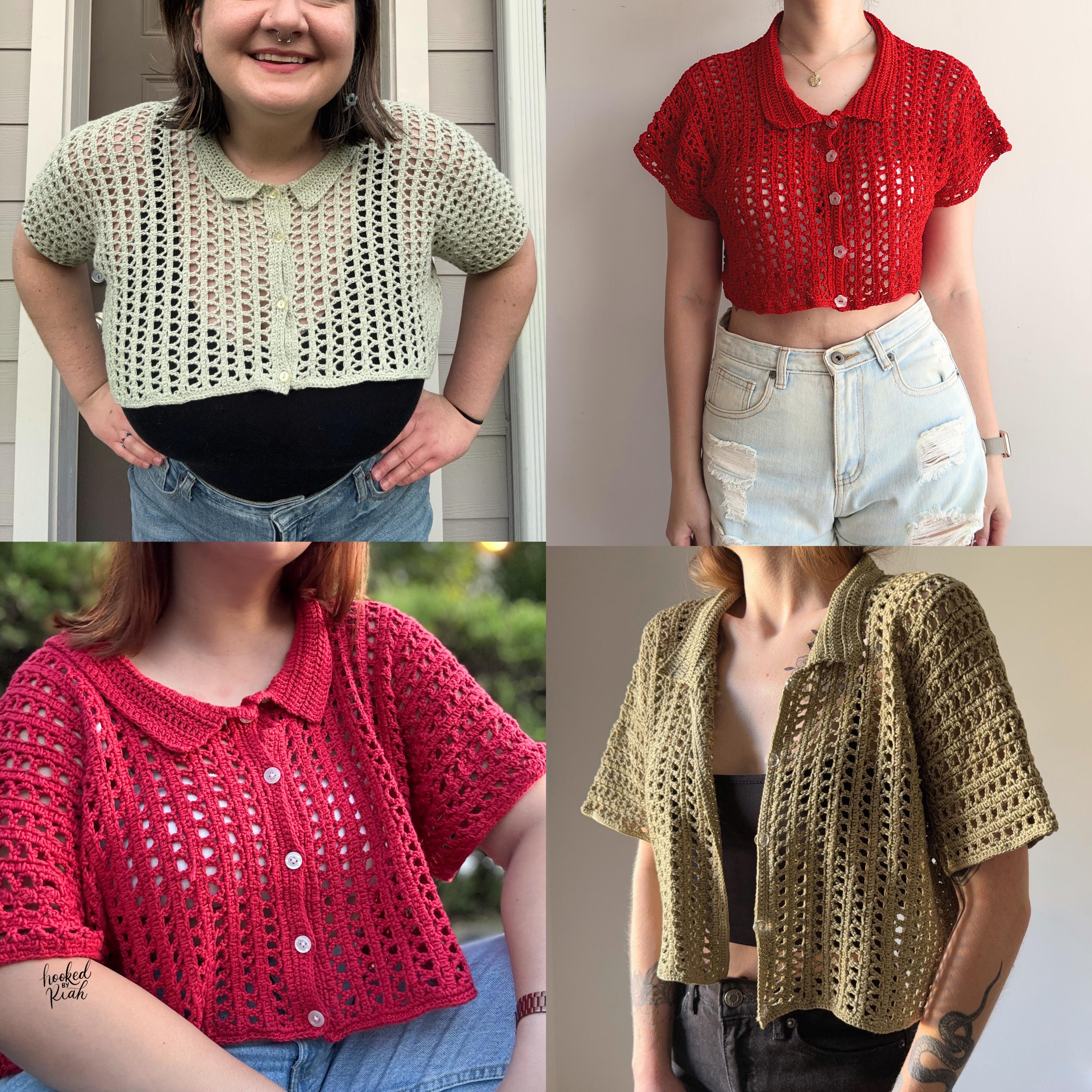 Julie Shirt Crochet PDF Pattern | Made-to-measure Tee | Lacy