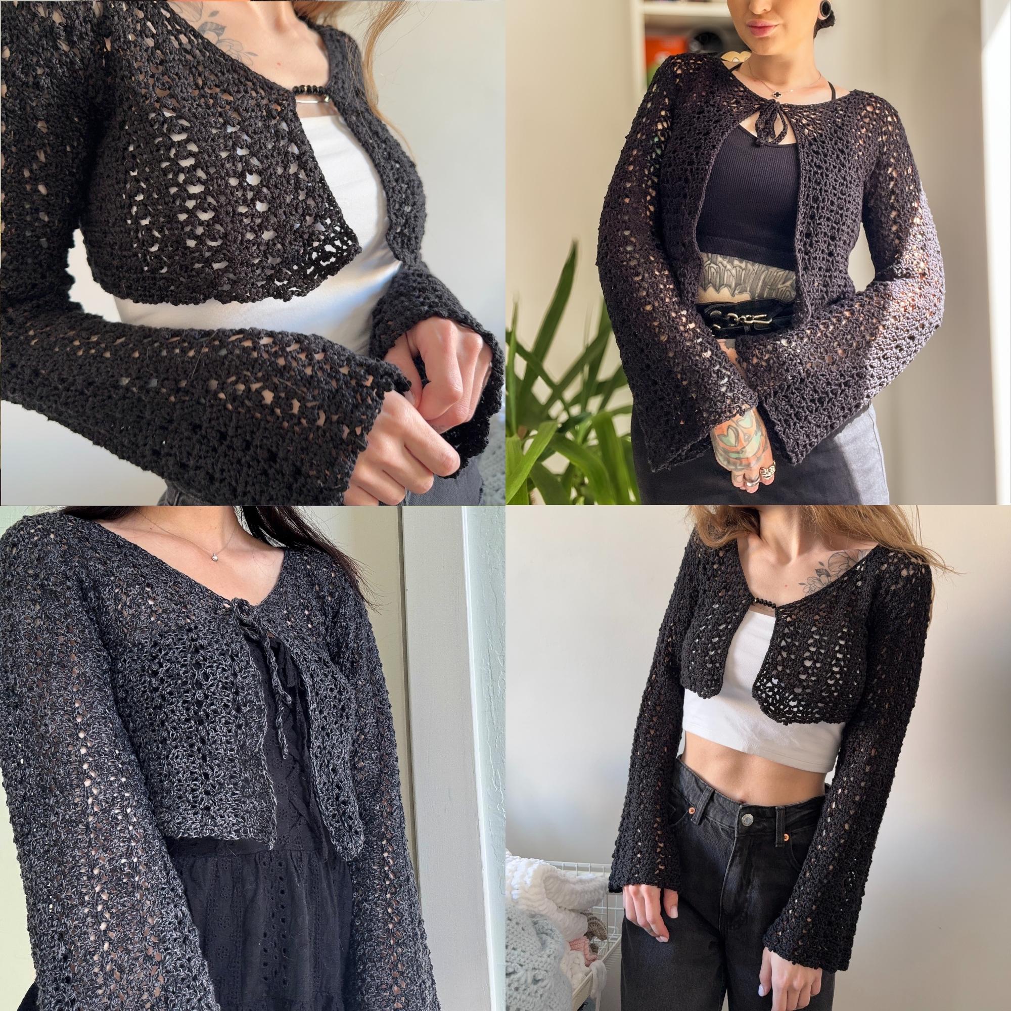 Anne Cardigan Crochet PDF Pattern | Lacy Crochet Cardi | Made-to