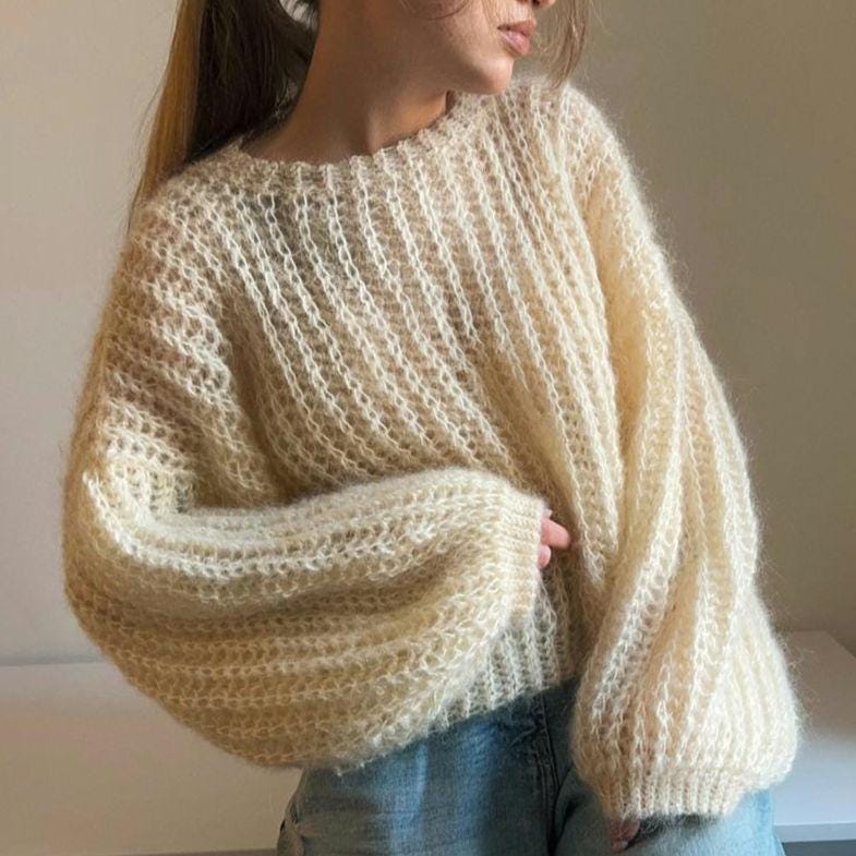 Lia Sweater Crochet PDF Pattern | Oversized Ribbed Jumper