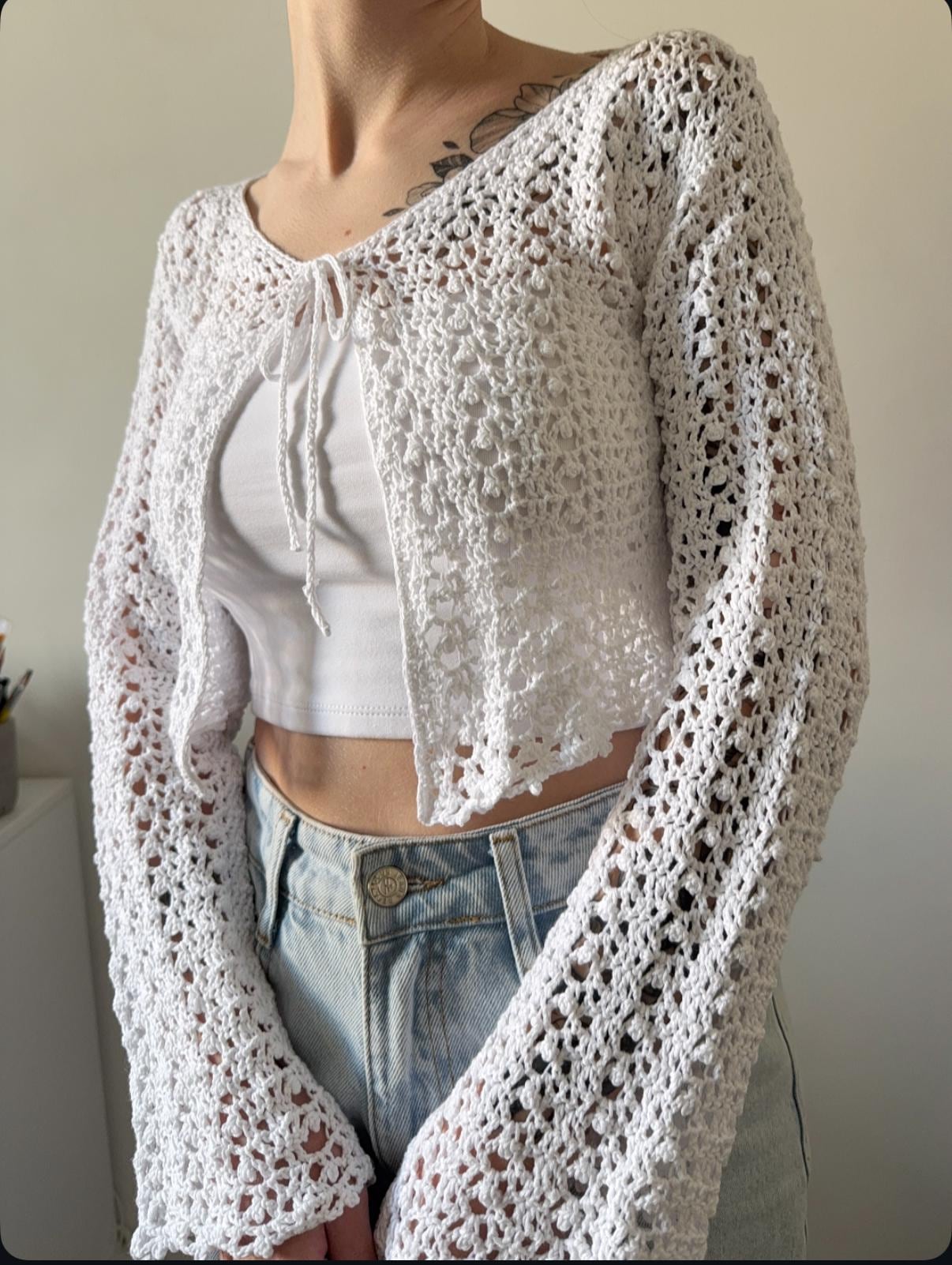 Oversized Chunky Knit Oversized Cardigan Crochet Short Cardigan