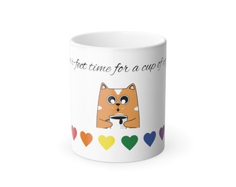 Taza de café - Corazones de Gato