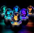 3D Laser Engraved Crystal Figure With LED Base