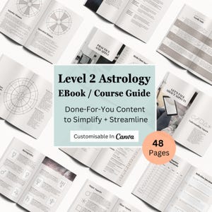 Astrology Level 2 Workbook Coaching Guide | Canva Template | Done For You  PLR Content | Digital | Business Lead Magnet | Astrologer Content