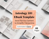 Editable Astrology Ebook | Coaching Workbook Canva Template | Lead Magnet | Course Guide | Birth Chart Guide | Astrology PLR Content