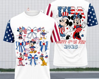 Sudadera con capucha del 4 de julio, camiseta patriótica de Mickey, camiseta de viaje a Disney, sudadera con capucha de vacaciones familiares de Disney 2025, camiseta del Día de la Independencia de Disney