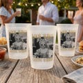 Personalised Bachelorette Frosted Cups, Custom Photo Bride Cups, Look Who's Getting Married Drinkware, Beach Bachelorette Party Cups