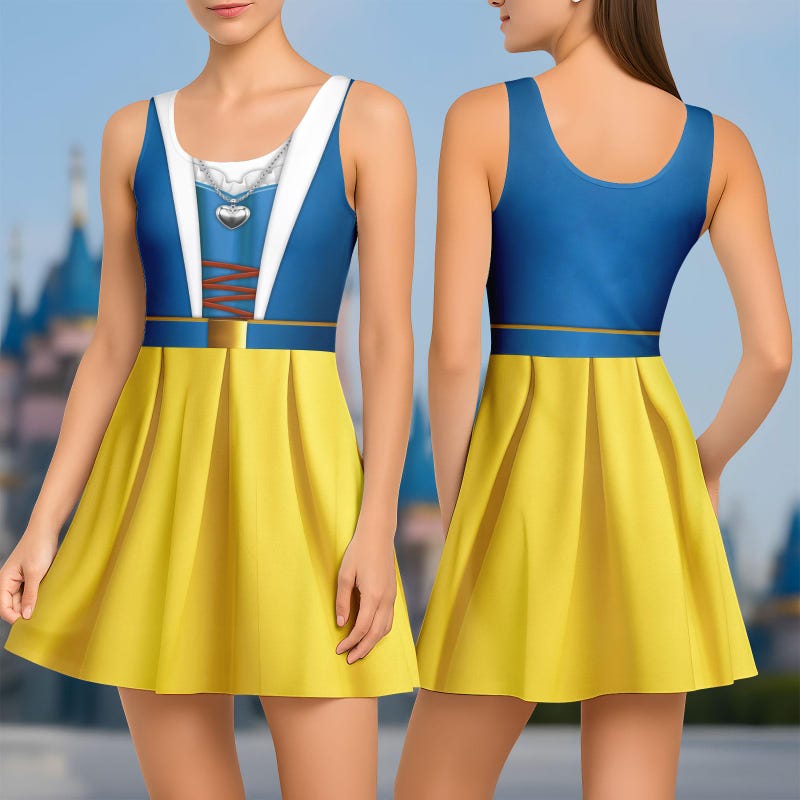 Girls Snowy Princess Skater Dress