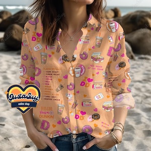 Dunkin’ Donuts Linen Shirt, Dunkin’ Donuts Shirt, Dunkin Linen Shirt, Donuts Linen Shirt, Dunkin’ Donuts Gift, Coffee Lover Shirt