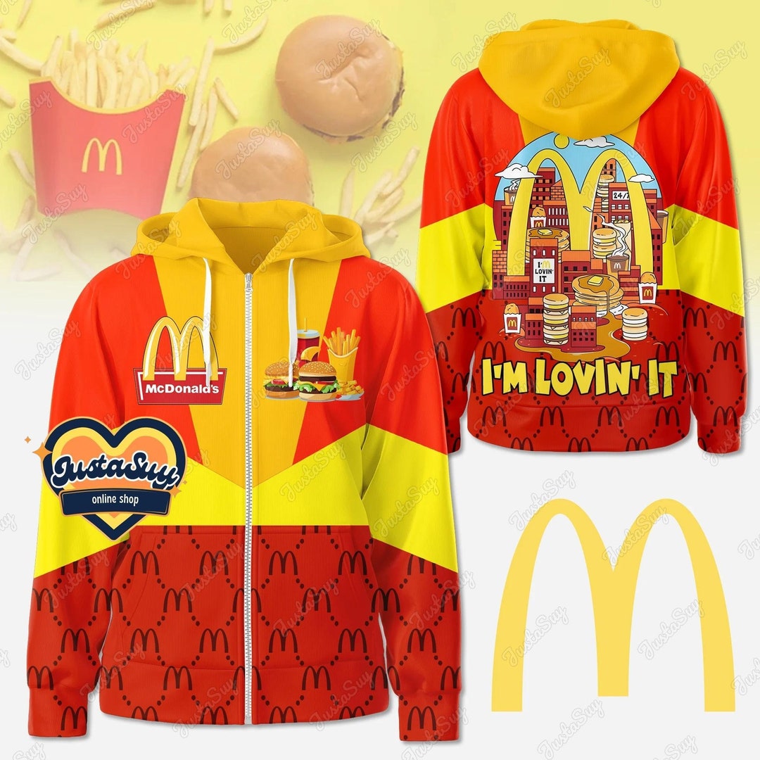 Mcdonald's Hoodie, Mcdonald's Zip Hoodie, Mcdonald's Gift, Fast