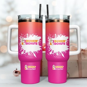 Vaso para bebidas Dunkin Donuts, vaso de acero inoxidable para amantes del café, vaso Just Donut de 40 oz, vaso de acero Dunkie Junkie, vaso para café Donut