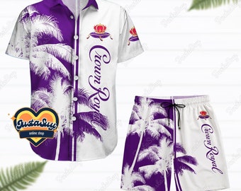 Crown Royal Hawaiian Shirt, Crown Royal Shorts, Crown Royal Shirt, Crown Royal Summer Shirts, Crown Royal Gift, Aloha Shirt Men