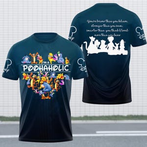 Winnie The Pooh Hoodie, Poohaholic Sweatshirt, Disney Pooh Bear Hoodie, Disneyland Trip Matching Shirt, Vintage Disney Pooh Tshirt