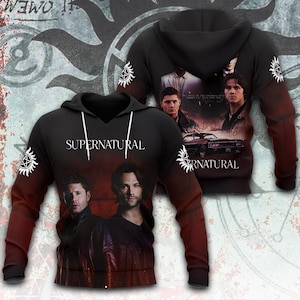 Supernatural Hoodie, Winchester Brothers Sweatshirt, Dean and Sam Winchester Shirt, Fantasy Horror Hoodie, Gift for Supernatural Fans