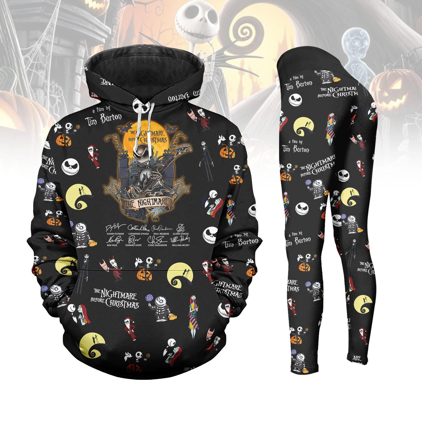 Tim Burton Sudaderas Negras De Navidad Tim Burton Hoodie España