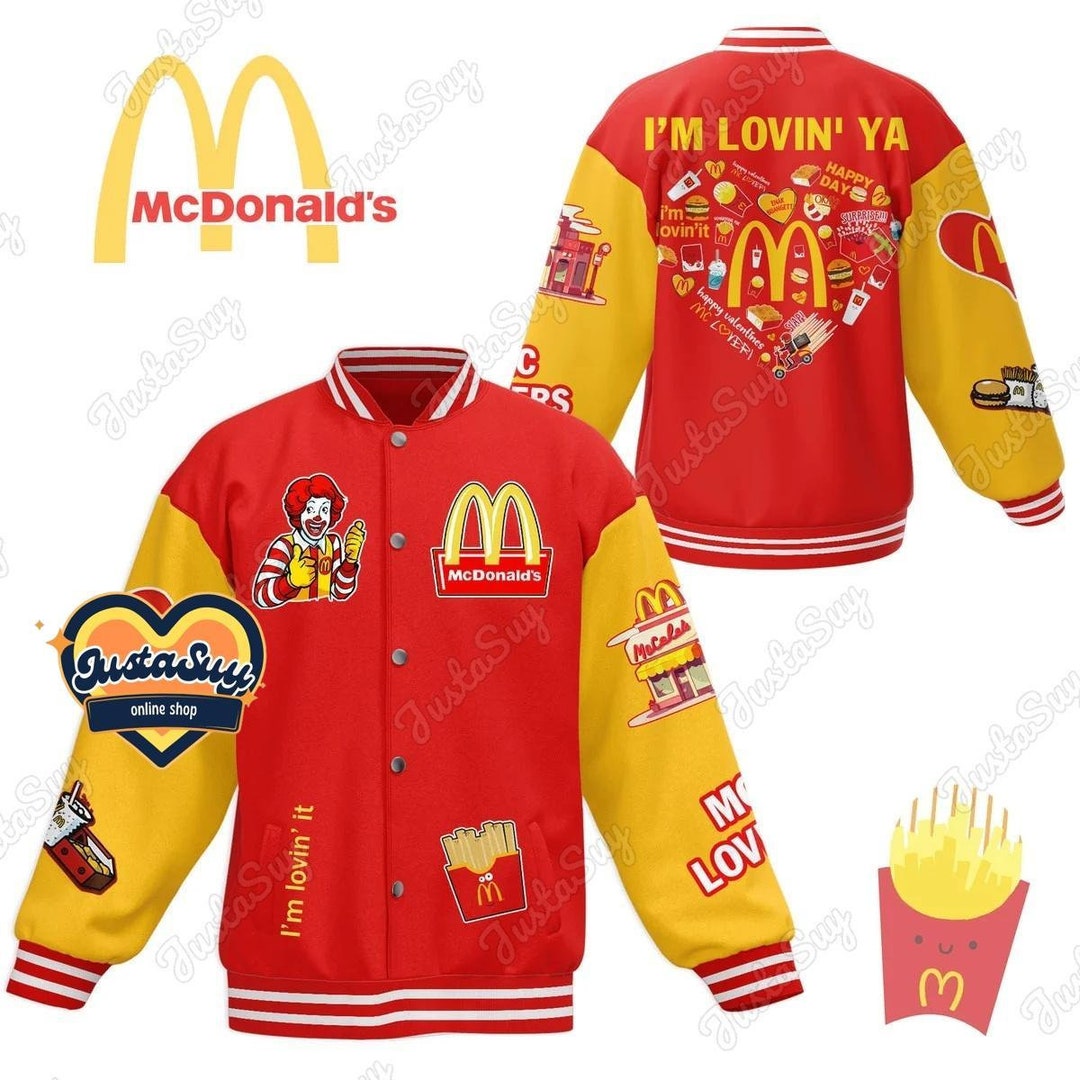 Mcdonald's Baseball Jacket, Mcdonald's Jacket, Mcdonalds Jacket Men, Food  Baseball Jacket, Jackets for Men, Streetwear Jacket - Main Image