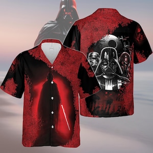 Star Wars Hawaii Hemd, Darth Vader Aloha Hemd, Star Wars Charaktere Strand Hemd, Stormtrooper Knopfhemd, Galaxy&#39;s Edge Hemd