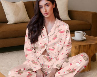 Dachshund Christmas Pajamas, Cute Dog Xmas Pajama Set, Holiday Dog Matching Pajamas Set, Christmas Gift