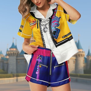 Idol Kpop Short Satin Pajamas, Rumi Costume Pajamas, Huntrix Cosplay Satin Pajamas, Kpop Movie Huntrix Sleepwear, Music Movie Pajamas