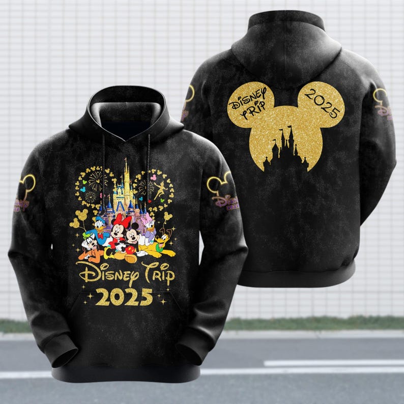 Disney Trip 2025 Hoodie, Family Vacation Disney Sweatshirt, Matching Group Hoodie, Magic Kingdom Tee, Disney World Outfit, Disney Gift