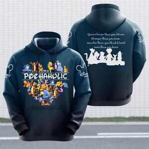 Winnie The Pooh Hoodie, Poohaholic Sweatshirt, Disney Pooh Bear Hoodie, Disneyland Trip Matching Shirt, Vintage Disney Pooh Tshirt